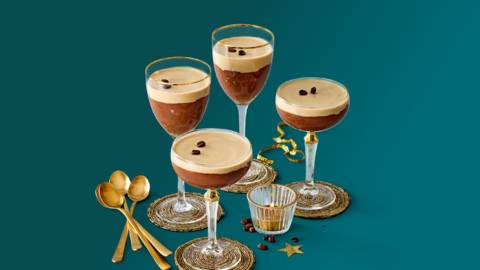 Choco-Espresso Martini's in glas